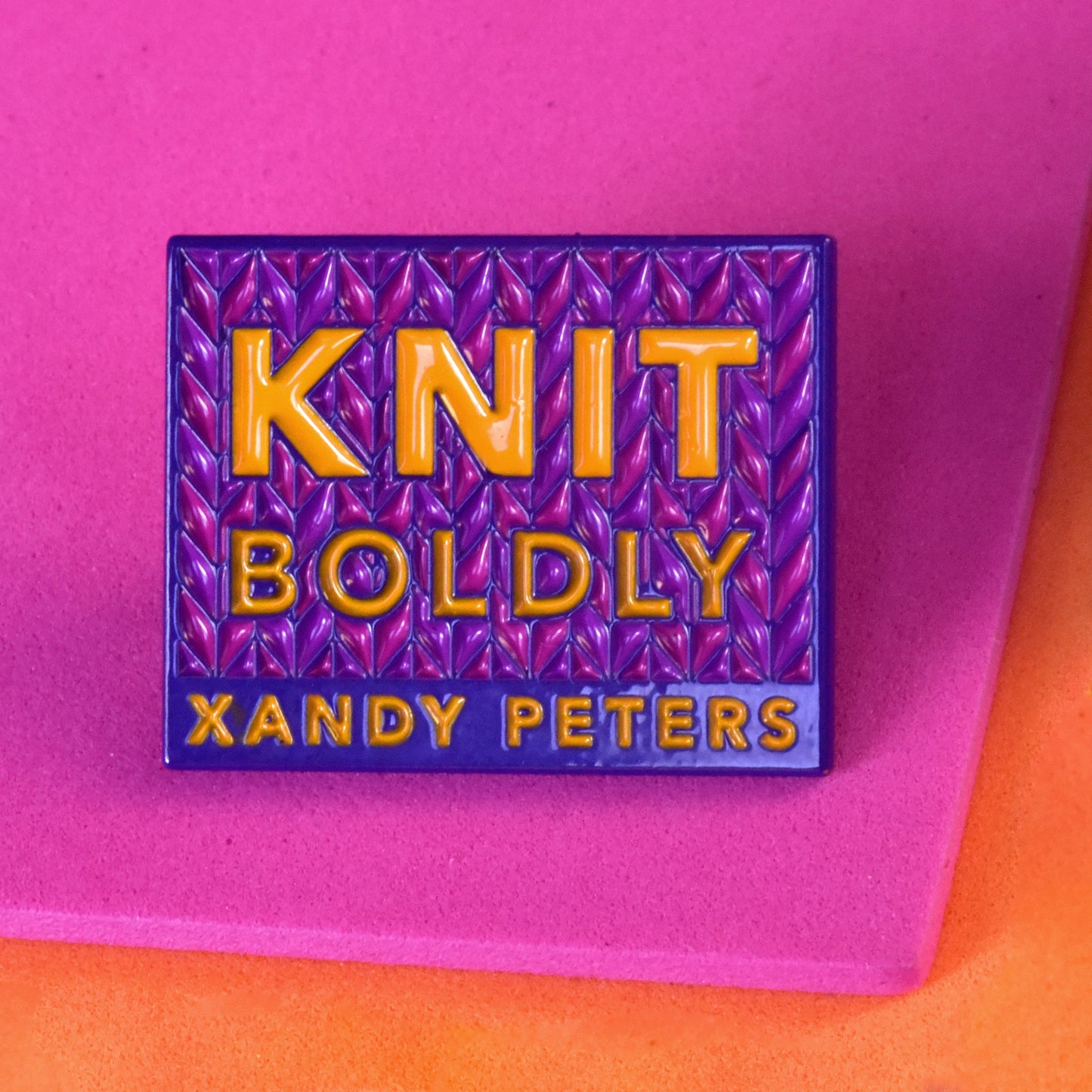 Knit Boldly Enamel Pin