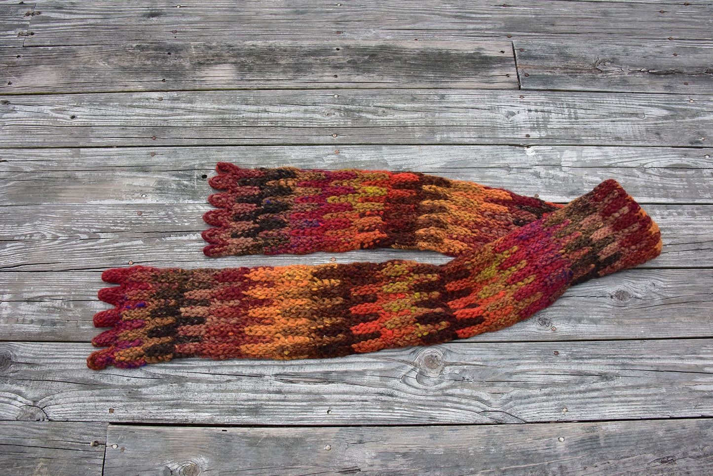 Simple Stacked Stitch Scarf